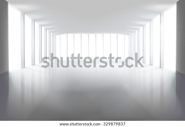 Empty Large Hall Vector Illustration Stock Vector (Royalty Free) 329879837