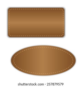 empty leather badges vector