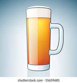 Empty Light Beer Glass (part of the Alcohol Glass Icons Set)