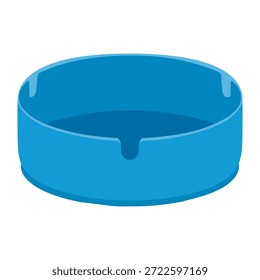 Projeto vazio de modelo de ilustração de vetor de cor plana de fumaça cinzeiro azul claro