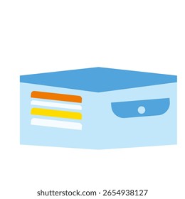 Ilustración de billetera azul claro vacío