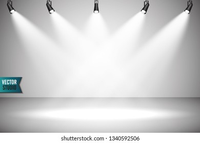 Empty light interior for your creative project. Vector illustration