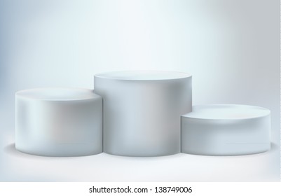 Empty lighted podium