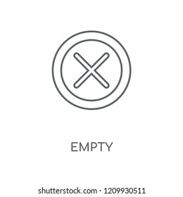 Empty linear icon. Empty concept stroke symbol design. Thin graphic elements vector illustration, outline pattern on a white background, eps 10.