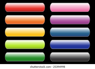 Empty long buttons. Different colors.