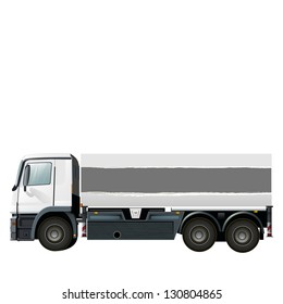 empty lorry or truck to place your concept. vector design