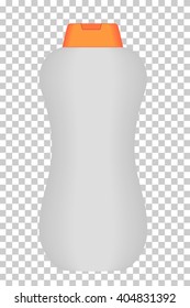 Empty Lotion Bottle (orange Cap)

