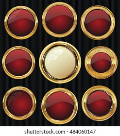 Empty luxury golden labels collection