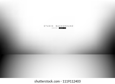 Empty luxury studio room Backdrop. Light interior with copyspace for your creative project . Vector illustration EPS 10