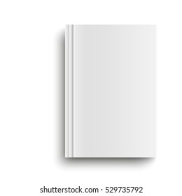 Empty magazine, album or book template Isolated on white background.
Object for design and branding. Vector illustration. EPS10.