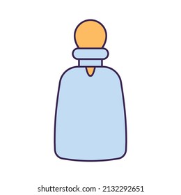 empty magic flask over white