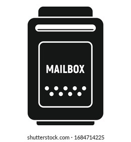 Leeres Mailbox-Symbol. Einfache Abbildung einer leeren Mailbox-Vektorillustration für Webdesign einzeln auf weißem Hintergrund