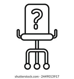 Empty manager chair icon outline vector. Best promotion. Resume recruitment