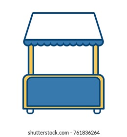 Empty market stall