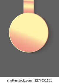 Empty medal isolated