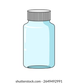 empty medicine bottle illustration. vector element for medical poster design or symbol purpose