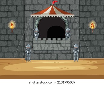 Empty Medieval Battle Scene  Illustration