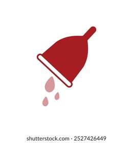 leere Menstruationstasse Symbol, Vektorgrafik eps