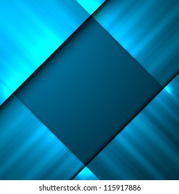 Empty metal textured place for text. Vector illustration