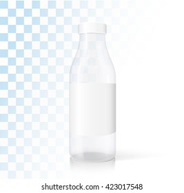 Empty Milk bottle mockup