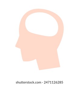 Empty mindset icon. Clipart image isolated on white background