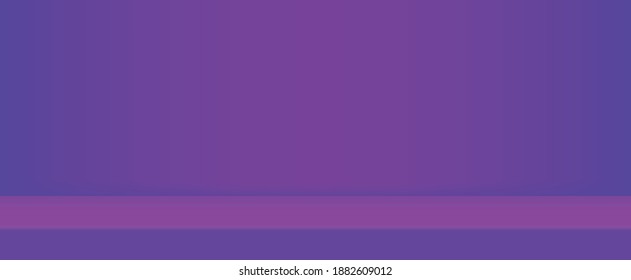 Empty modern blue violet studio background for copy space display product of present content advertising banner product design mockup