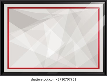 Marco de certificado moderno vacío o borde de premio con fondo gris geométrico Abstractas, diseño de Plantilla de presentación brillante