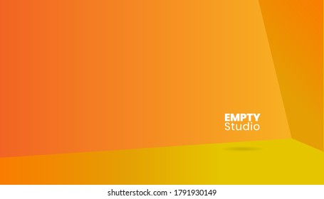Empty modern gradients color studio table room background ,product display with copy space for display of content design. Banner for advertise product on website