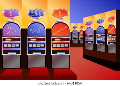 empty money casino interior vector