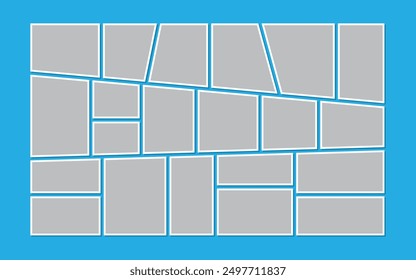 Empty mood board photo frames background 