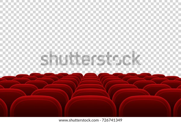 赤い席の空席の映画館の講堂 シネマホール内部分離型ベクターイラスト 室内講堂の劇場と赤い座席の映画館 のベクター画像素材 ロイヤリティフリー