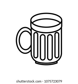 Empty mug for beer on white background. Vector illustration