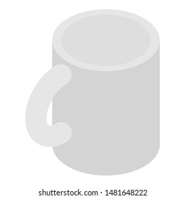 Empty mug icon. Isometric of empty mug vector icon for web design isolated on white background