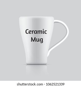 Empty mug in the vector.