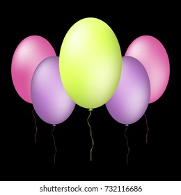 Empty multicolored balls to place your concept. vector design