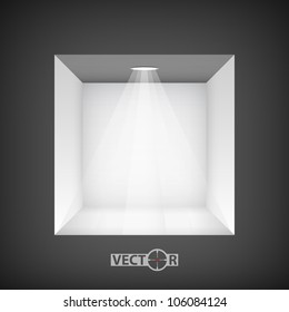 Empty niche for exhibit, vector illustration, eps10, easy editable, 4 layers