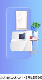 empty no people living room interior modern apartment design
