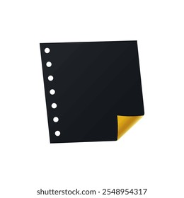 Empty note paper vector illustration. Blank sheet label design.