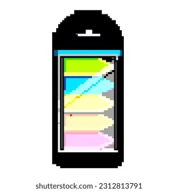 vectores retro de arte de píxeles de juego con etiqueta adhesiva vacía. pegatina de nota vacía. ilustración vintage antigua