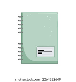 caricatura vacía de cuaderno. signo de bloc de notas vacío. ilustración vectorial de símbolo aislado