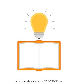 Empty notebook with a lightbulb idea icon