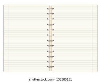 empty notebook to place your concept. vector design