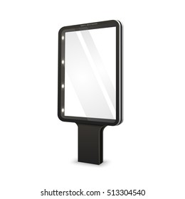 Empty object for advertising. Street advertising stand for design. mockup Illustration. Billboard sign, signboard, modern banner. Other variations you can find in my portfolio.