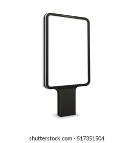 Empty object for advertising. Street advertising stand for design. mockup Illustration. Billboard sign, signboard, modern banner. Other variations you can find in my portfolio.