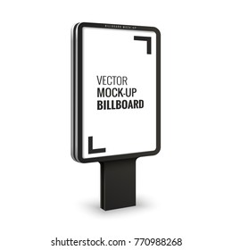 Empty object for advertising. Street advertising stand for design. mockup Illustration. Billboard sign, signboard, modern banner. Other variations you can find in my portfolio.