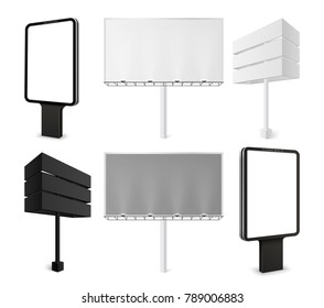 Empty object for advertising. Street advertising stand for design. mockup Illustration. Billboard sign, signboard, modern banner. Other variations you can find in my portfolio.