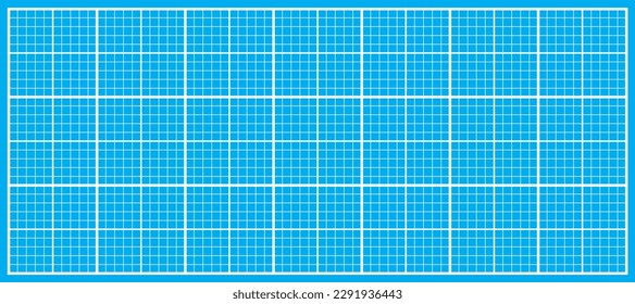 Empty office blue millimeter paper, mm, cm background. Square grid, raster for notes graph documents business and education. School, lines square graph paper template. wireframe pattern. Mathematics.