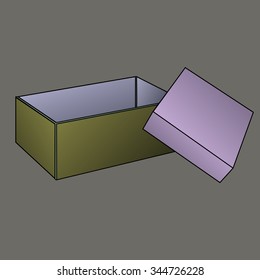 Empty open box 
