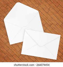 Empty open and close envelopes, vector illustration