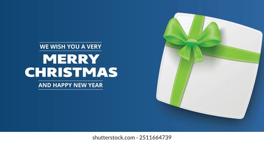 Empty Open gift box template. Xmas design Realistic decorative objects. Sale banner, surprise poster, flyer and brochure. mock up holiday. Celebrate birthday, anniversary, wedding. flat lay, top view